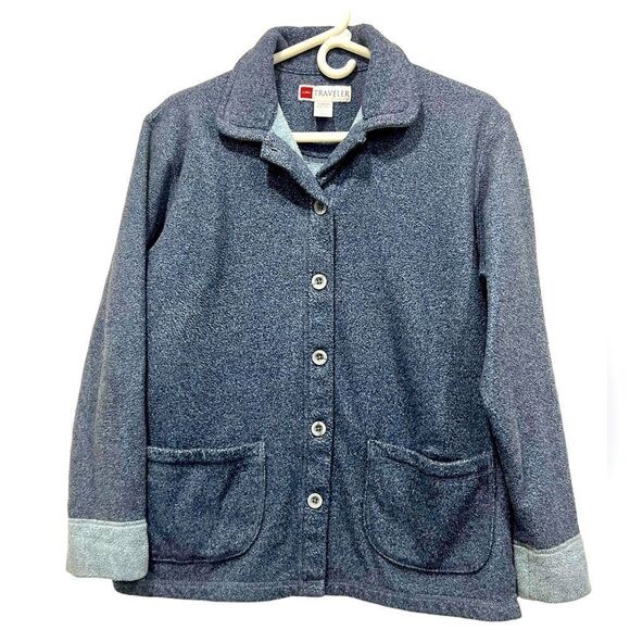 L.L. Bean Jackets & Blazers - LL. Bean traveler blue  buttons front jacket size M regular